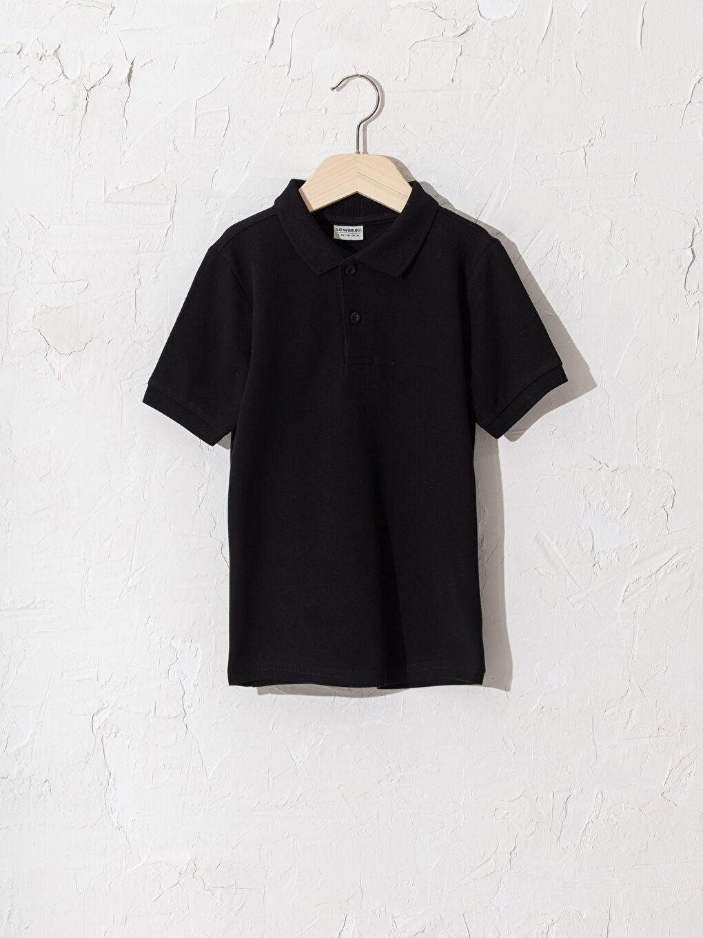 T-shirt Basique en Coton à Col Polo pour Garçon