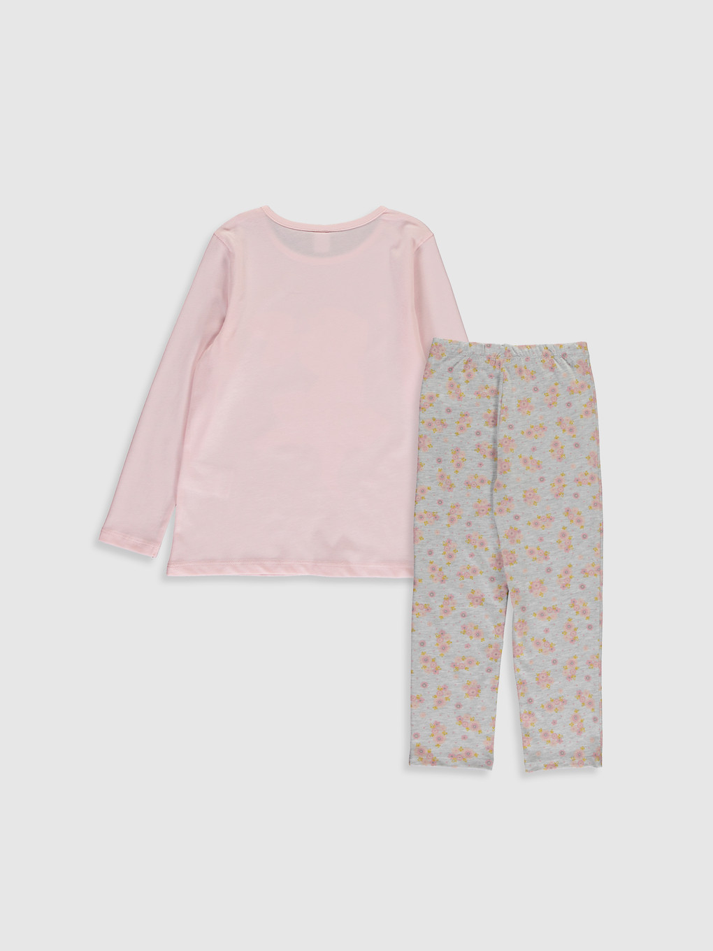 Pembe Kız Çocuk Baskılı Pijama Takımı-1