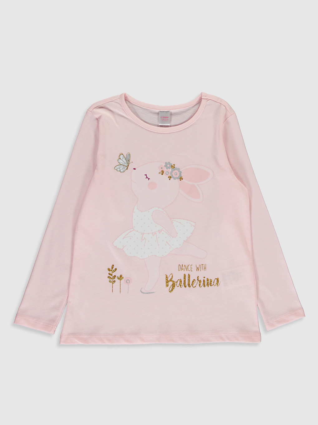 Pembe Kız Çocuk Baskılı Pijama Takımı-2