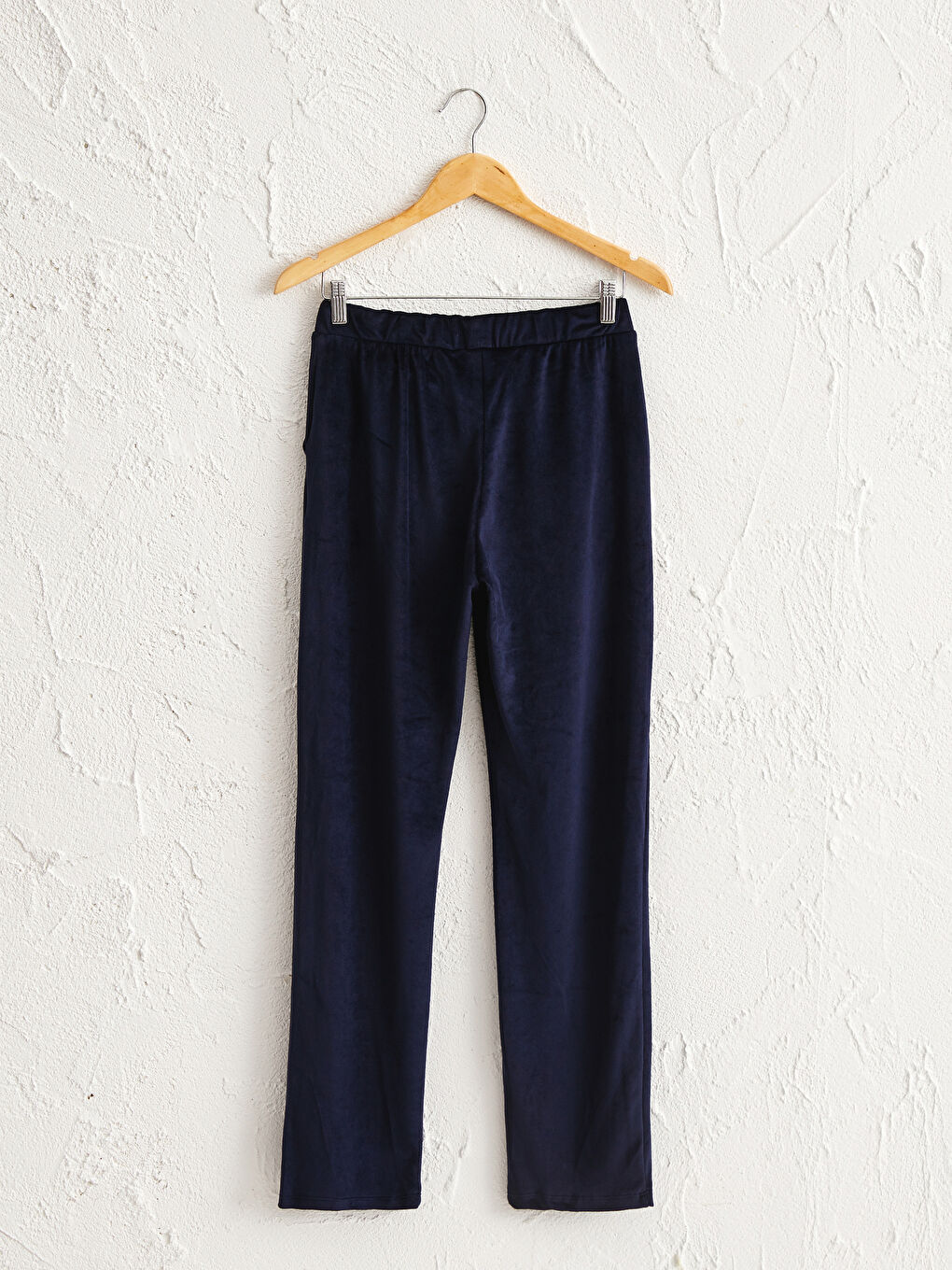 Lacivert Kadife Kadın Kadife Pijama Alt-1