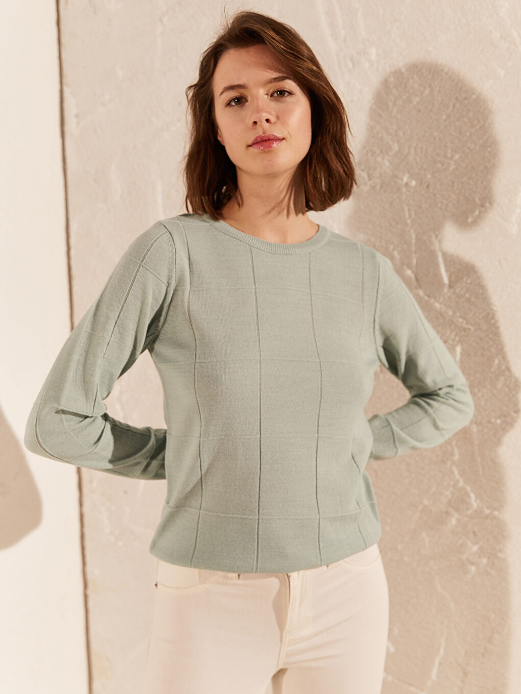 Pull-over léger en tricot à motifs