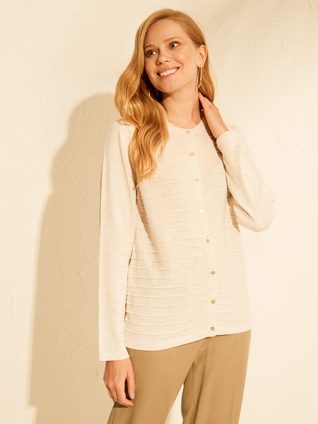 LCWAIKIKI Basic Woman ECRU Cardigan -0W2492Z8-FDV