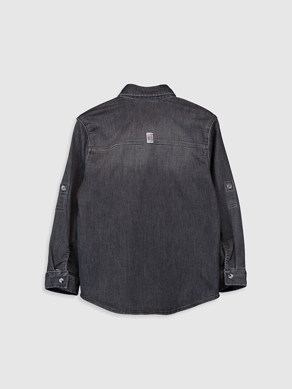Gri Erkek Çocuk Jean Gömlek-1