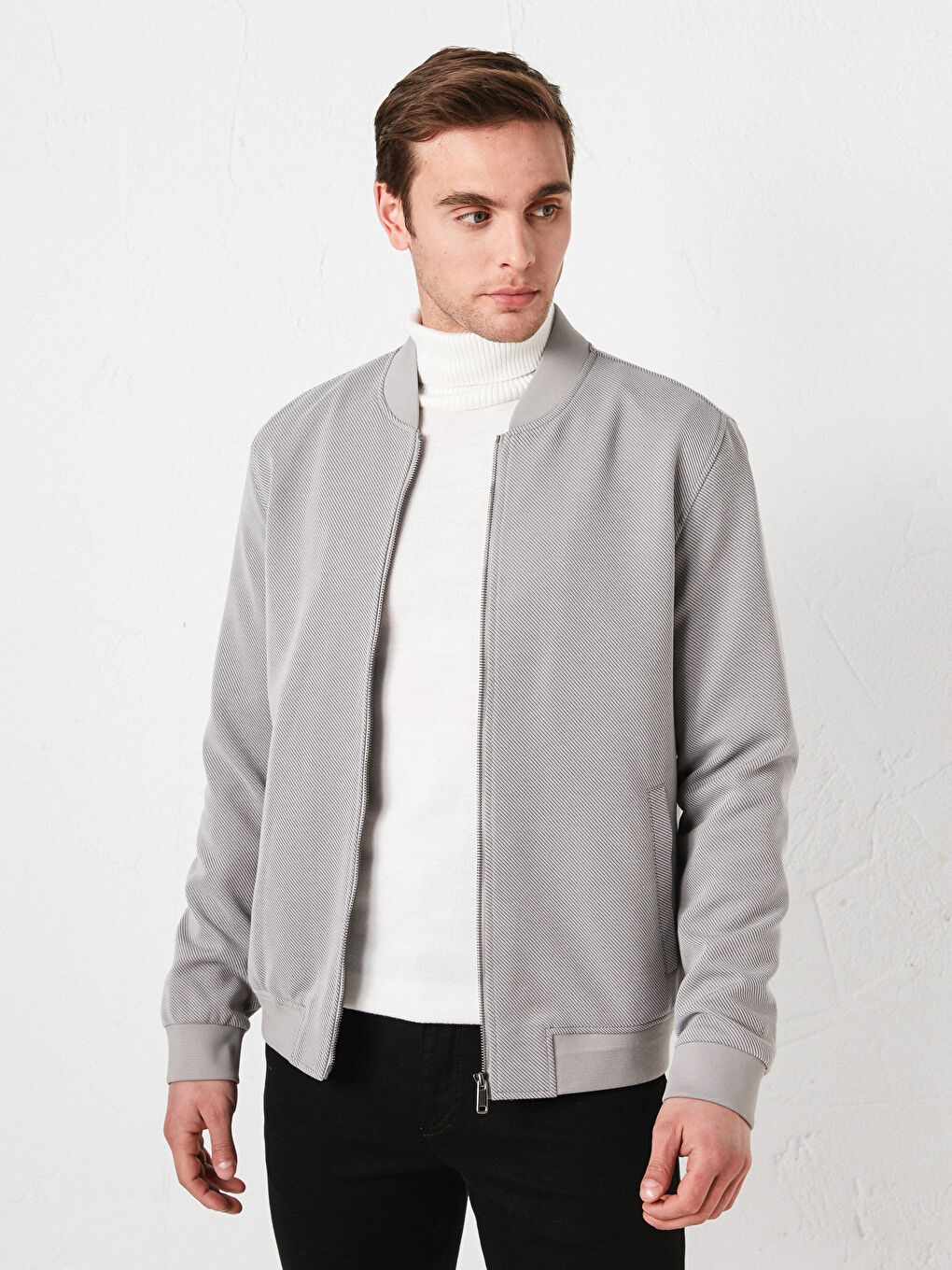 Standard Pattern College Collar Slim Men's Coat