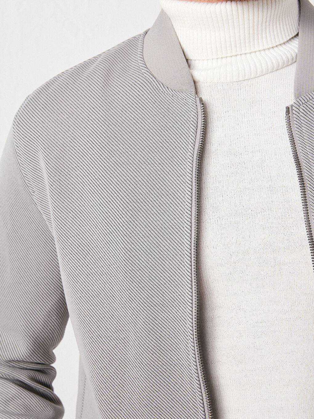 Standard Pattern College Collar Slim Men's Coat-3