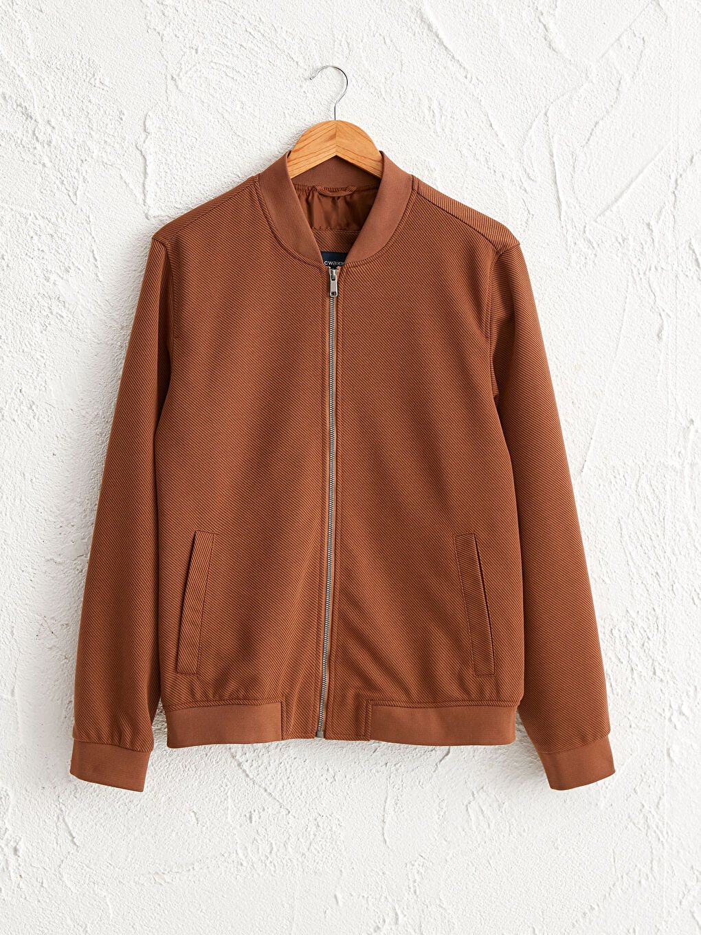 Manteau Slim pour Hommes à Motif Standard avec Col Université-7