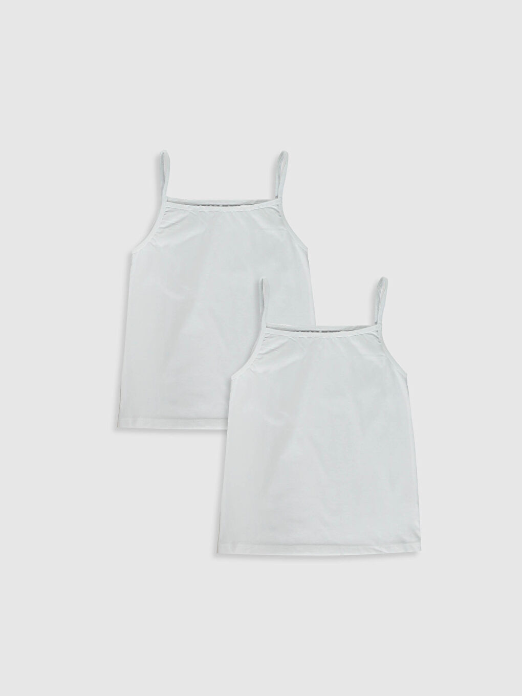 Beyaz Kız Çocuk Pamuklu Atlet