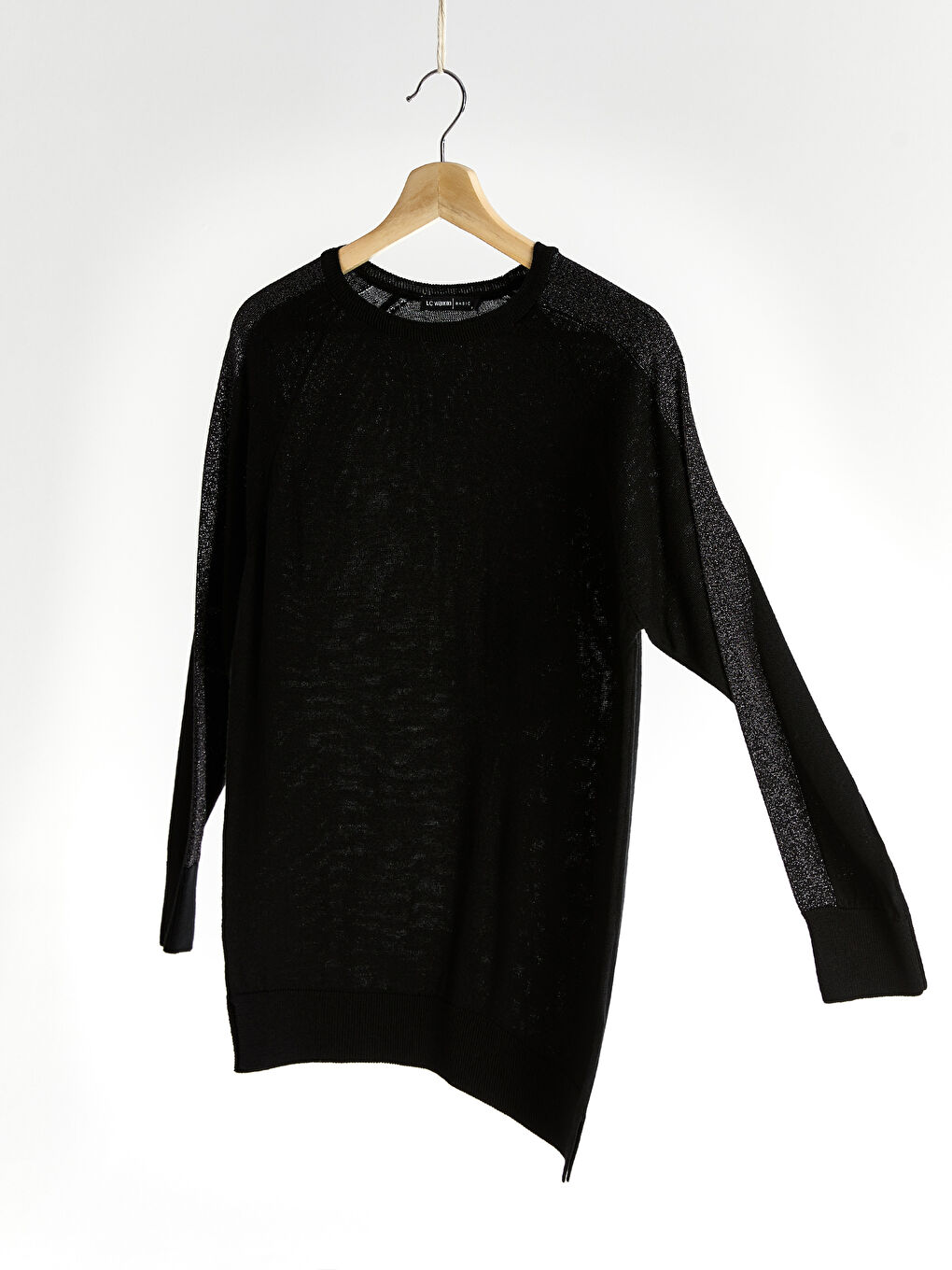 Свитер с круглым вырезом и длинным рукавом для женщин-1