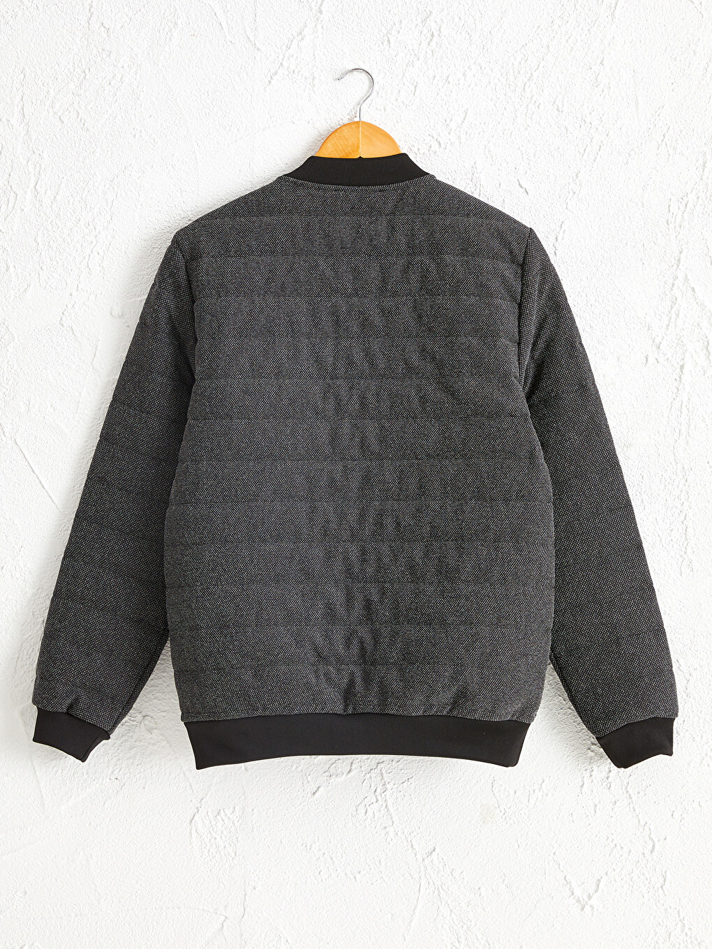 Slim Fit Quilted Bomber Coat-1