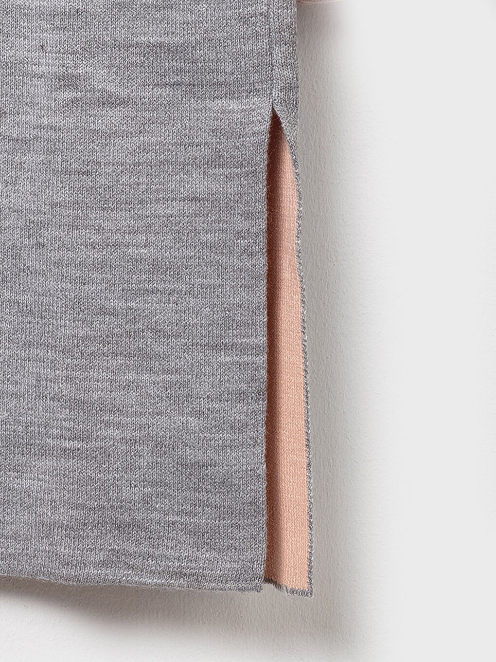 Gri Bisiklet Yaka Düz Uzun Kollu Kadın Triko Hırka-7