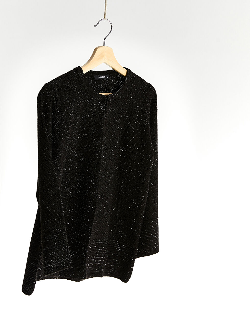 Кардиган из тонкого трикотажа с круглым вырезом для женщин-1