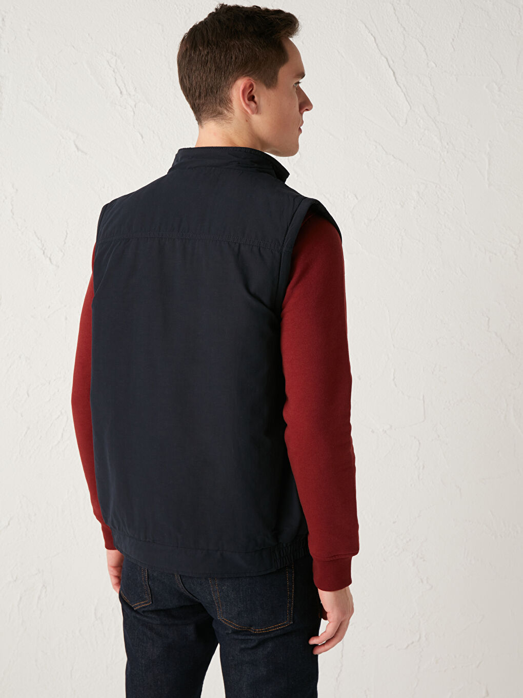 Gilet à fermeture éclair avec col cheminée-4