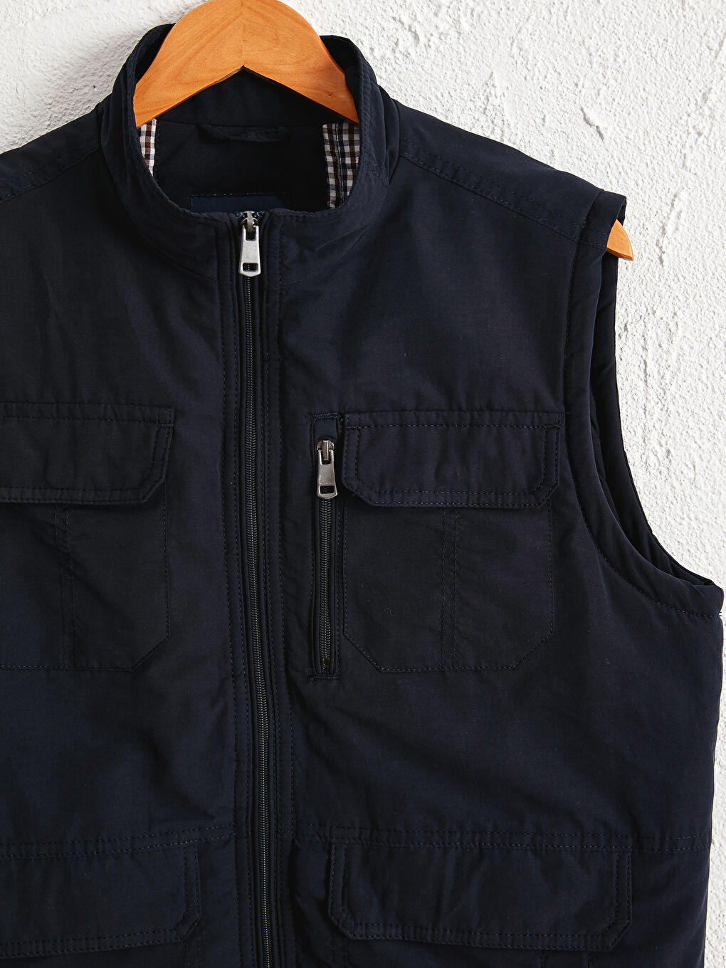 Gilet à fermeture éclair avec col cheminée-6