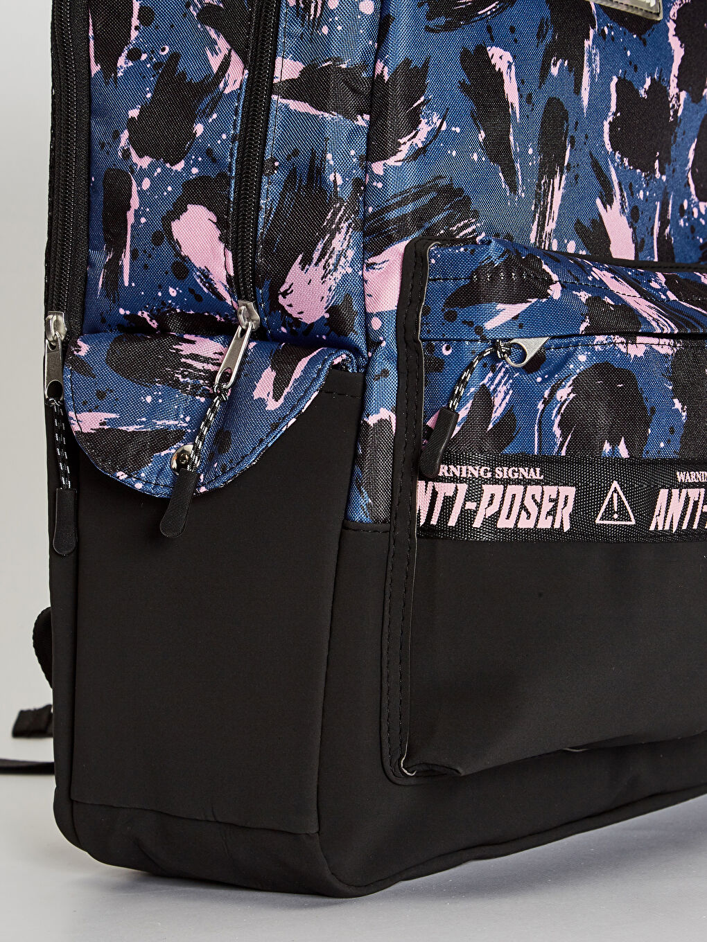 Lacivert Kız Çocuk Baskılı Sırt Çantası-2