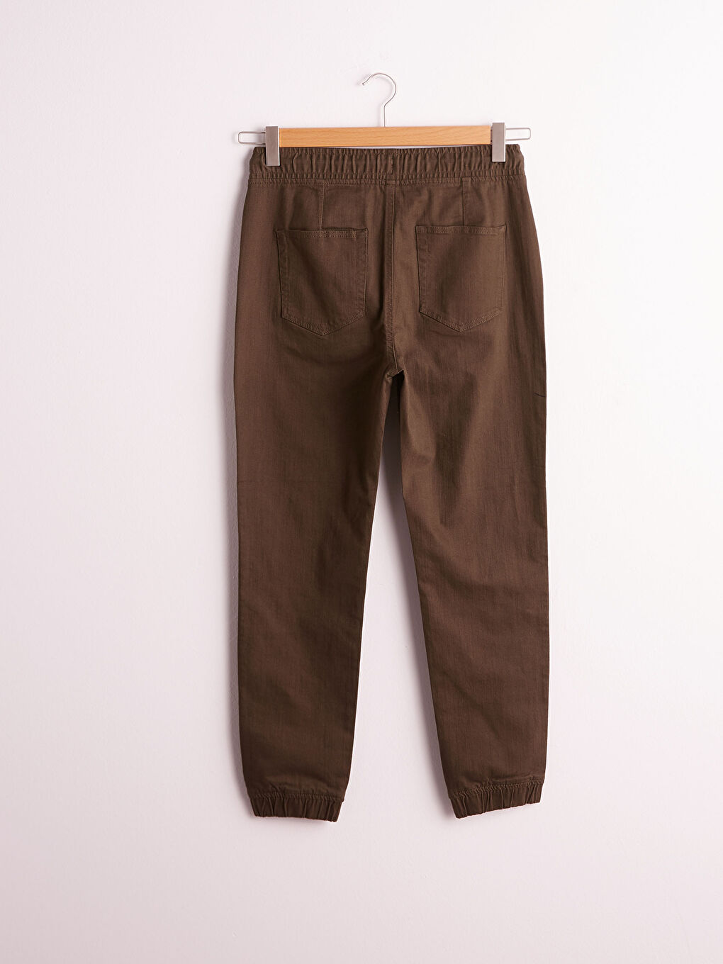 Slim Fit Gabardine Jogger Trousers-6