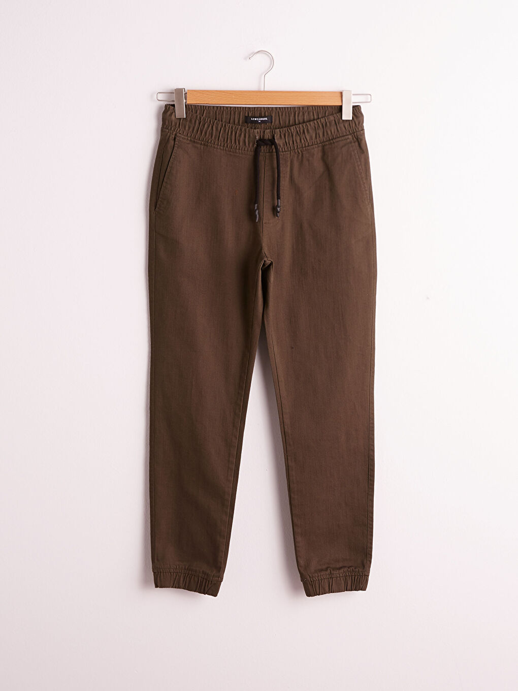 Slim Fit Gabardine Jogger Trousers-4