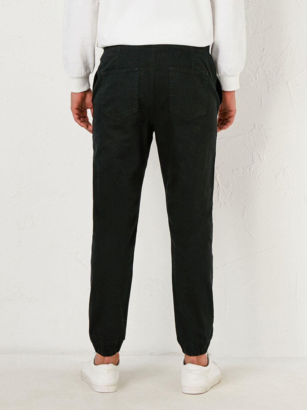 Slim Fit Gabardine Jogger Trousers-6