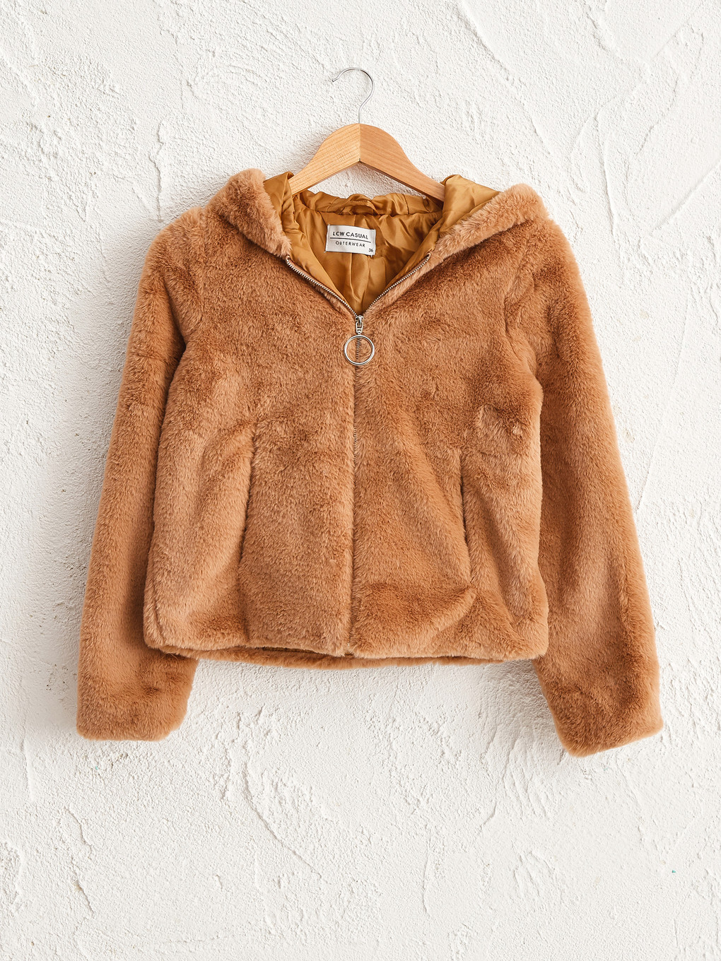 Hooded Plush Women's Coat