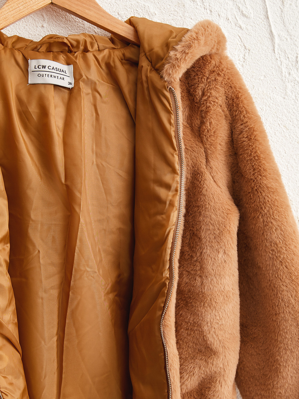Hooded Plush Women's Coat-2