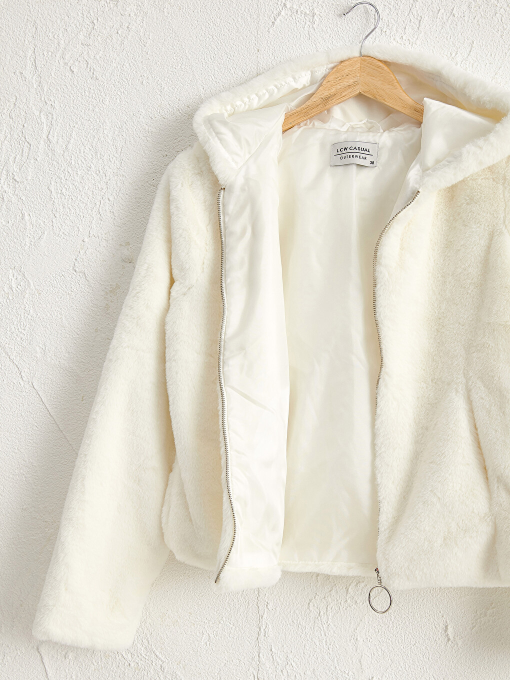 Hooded Plush Women's Coat-2