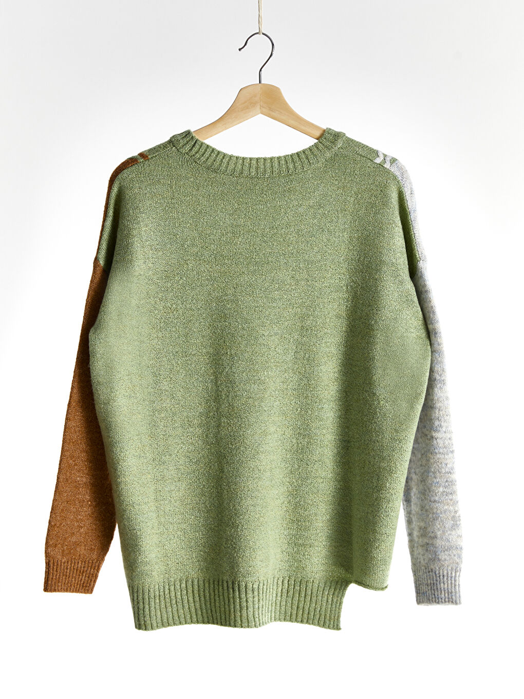 Crew Neck Long Sleeve Women's Sweater-1