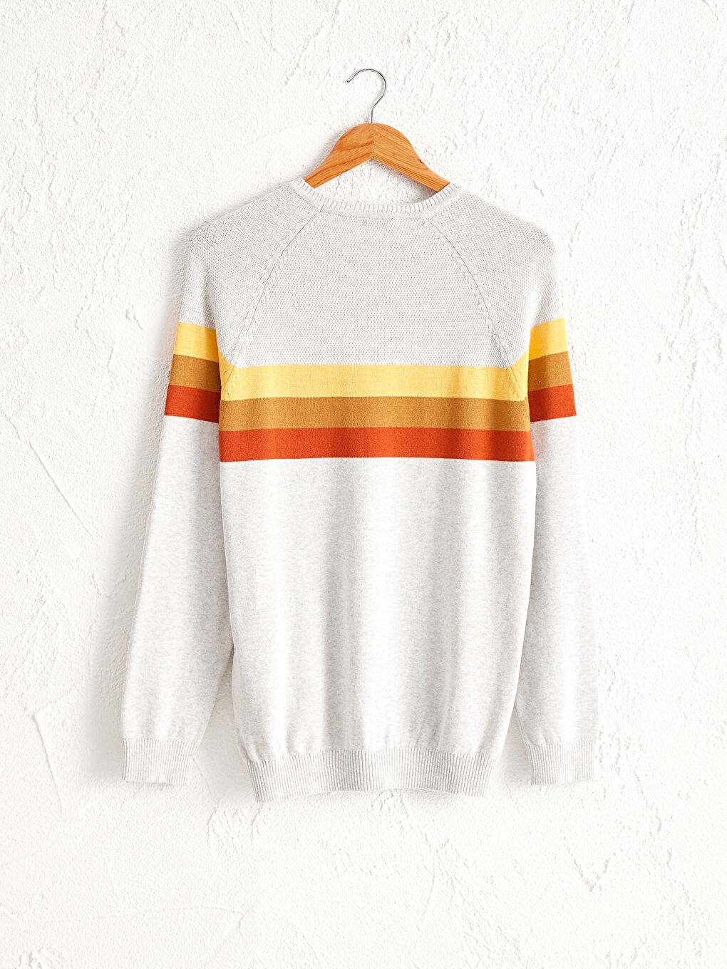 Crew Neck Striped Tricot Jumper-1