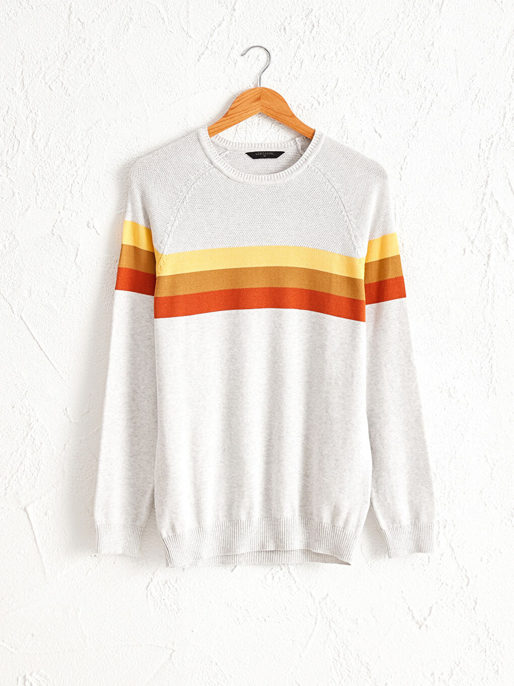 Crew Neck Striped Tricot Jumper
