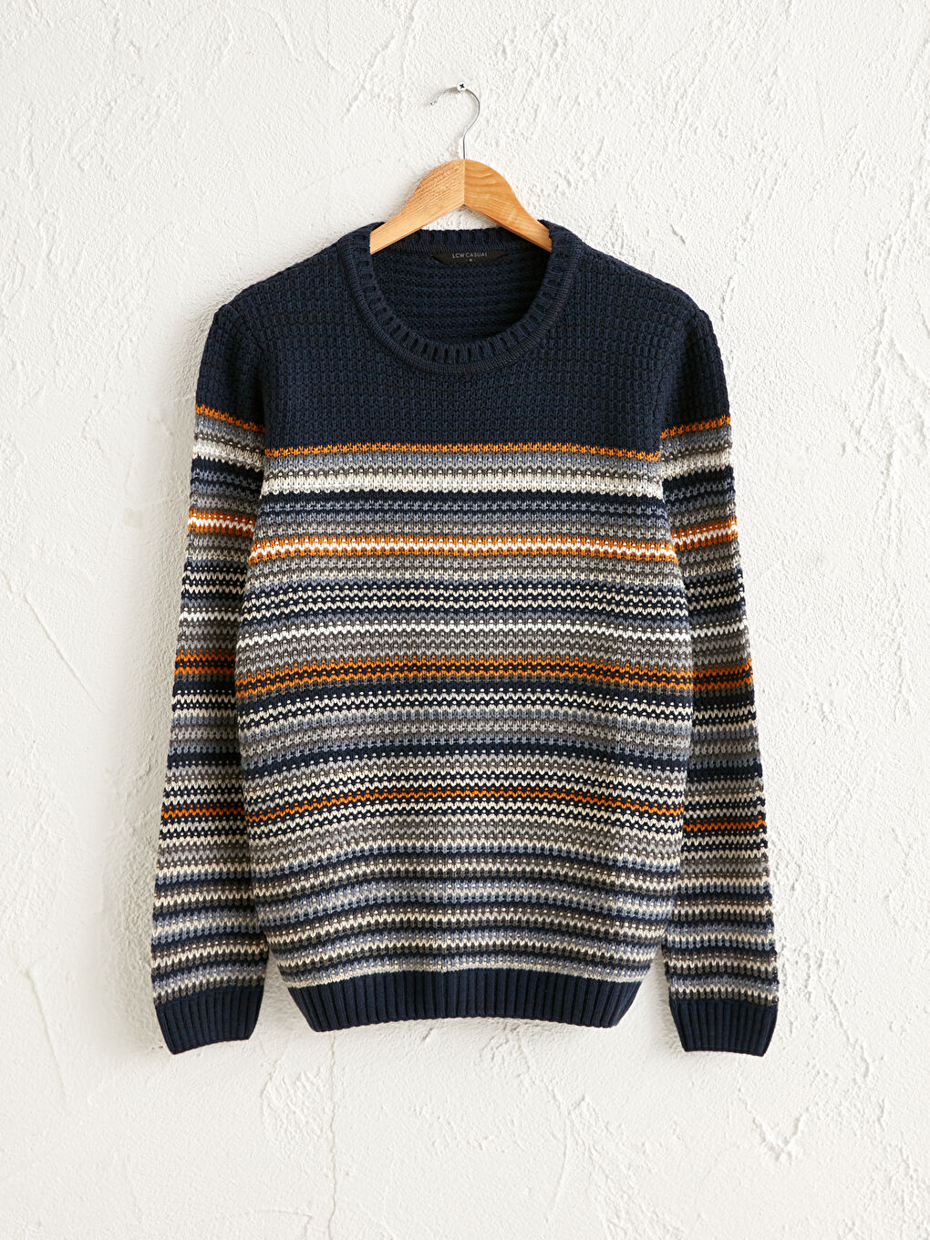Crew Neck Striped Tricot Jumper