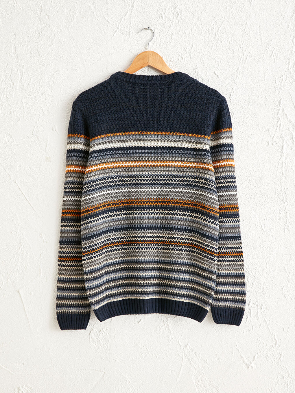 Crew Neck Striped Tricot Jumper-2