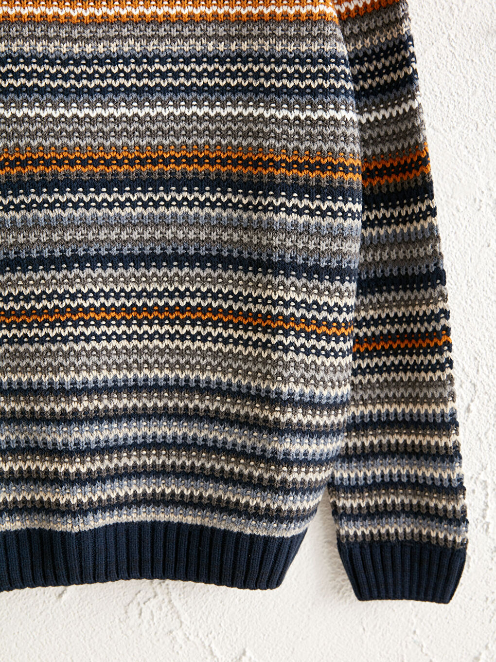 Crew Neck Striped Tricot Jumper-3