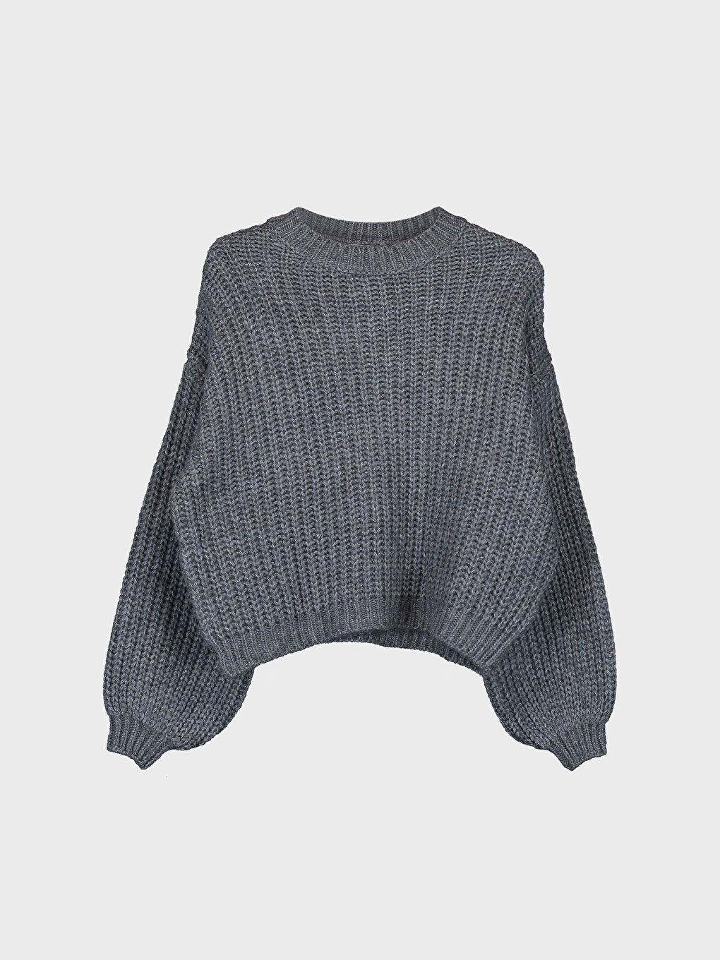 LCW Vision Ballonärmel Übergroßer Dicker Strickpullover -0W3206Z8-D5P