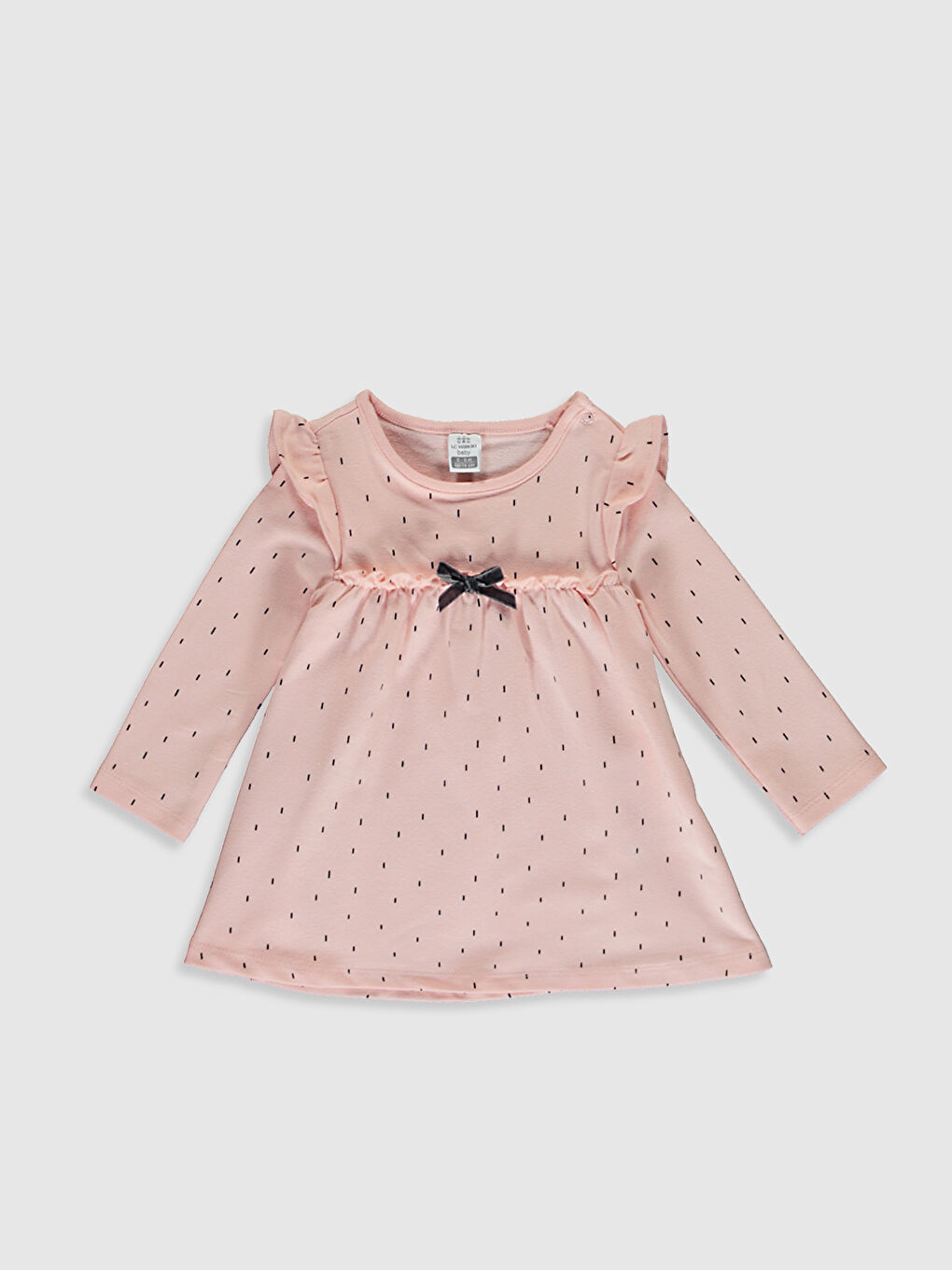LCW baby Kız Bebek Elbise ve Külotlu Çorap -0W3292Z1-LT4