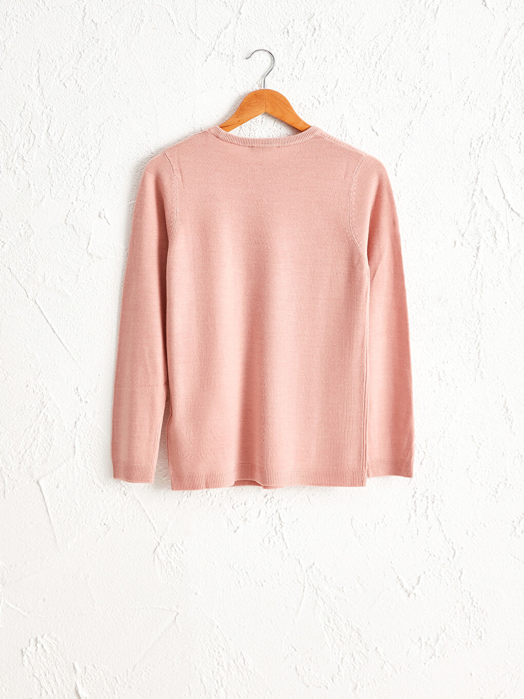 Pulover Tricot Grosime Medie Cu Detalii Nasturi Pe Umeri-1