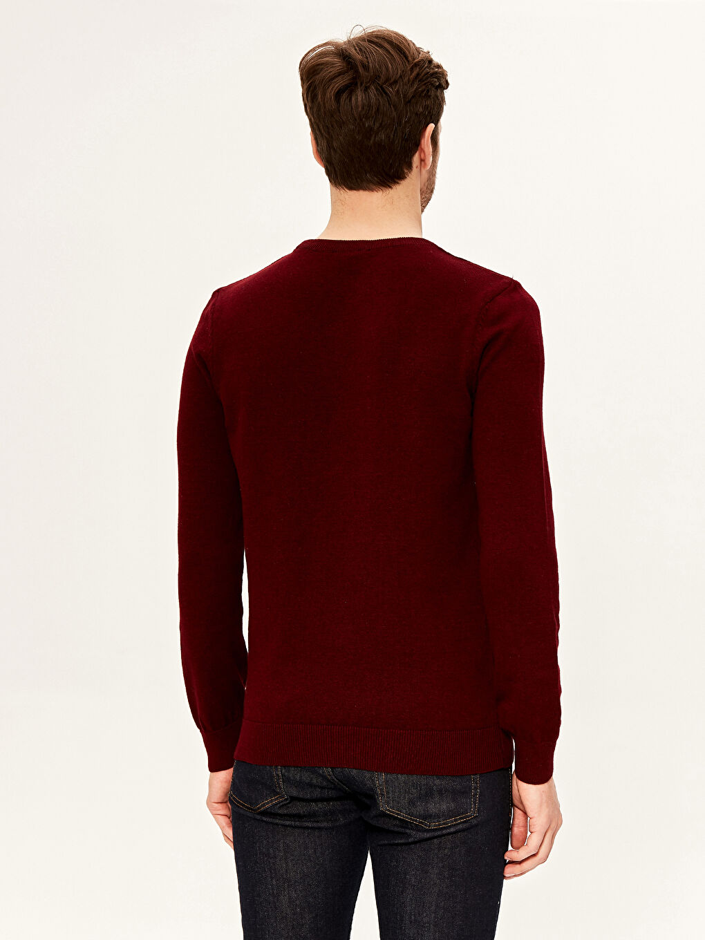 Crew Neck Basic Tricot Jumper-3