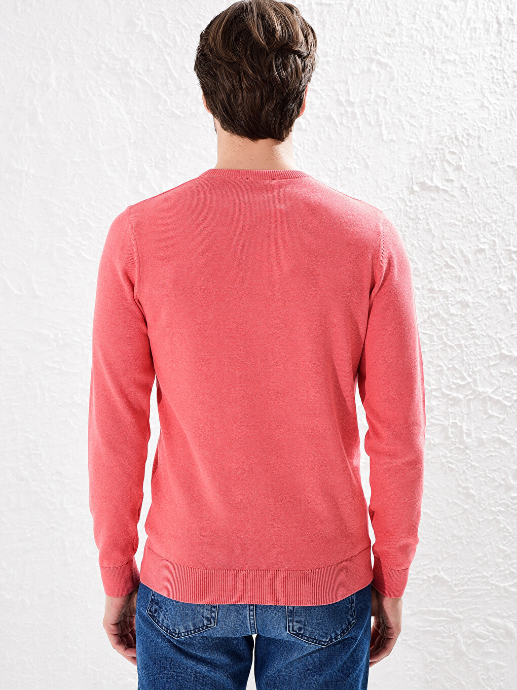 Crew Neck Basic Knitwear Sweater-3