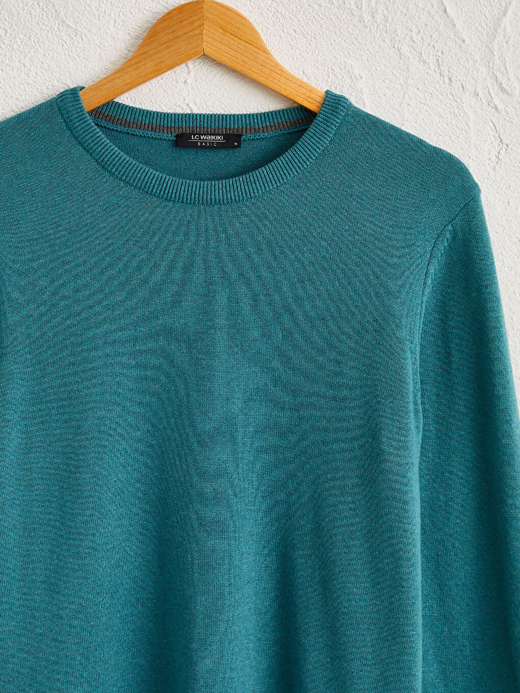 Turkuaz Bisiklet Yaka Basic Triko Kazak-2