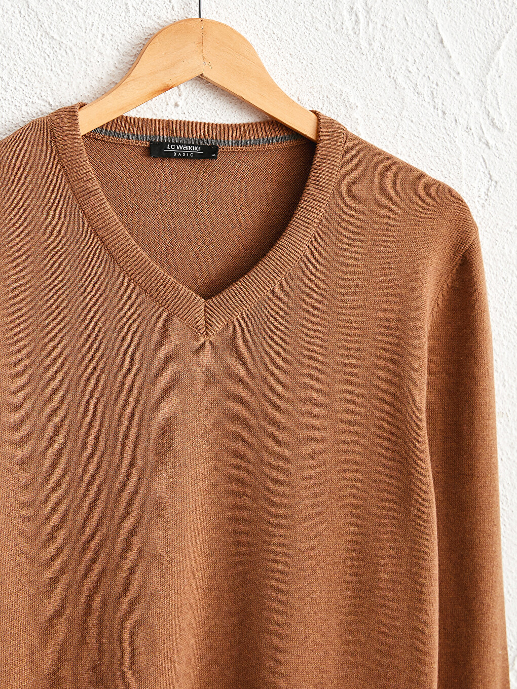 V Neck Basic Knitwear Sweater-2