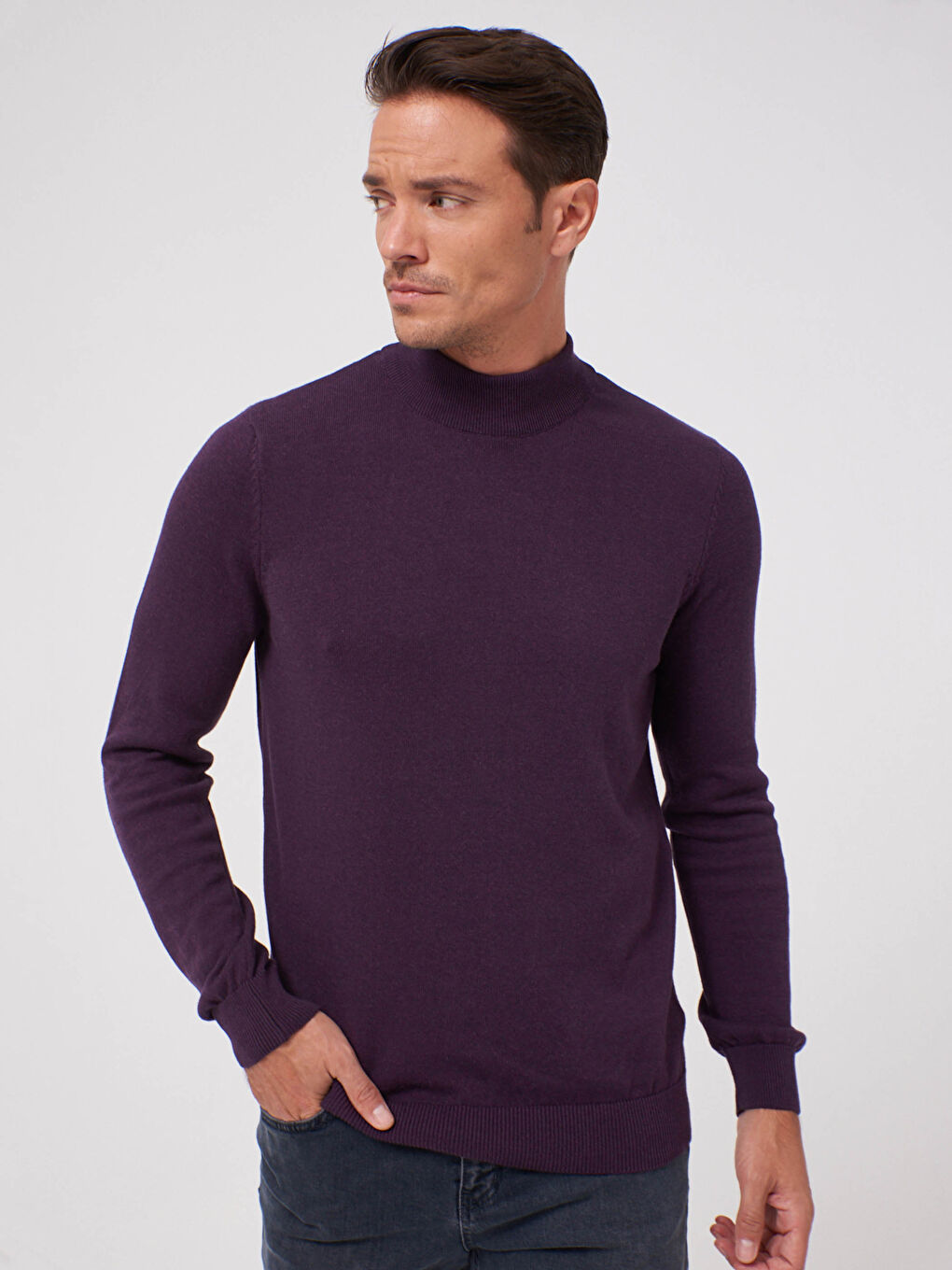 Mock Turtleneck Tricot Jumper-1