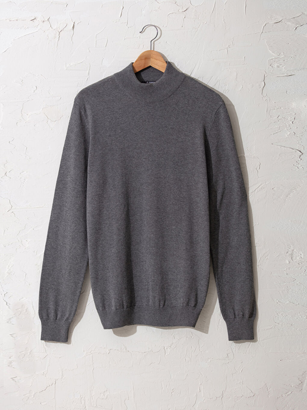 Gri Yarım Balıkçı Yaka Triko Kazak-1