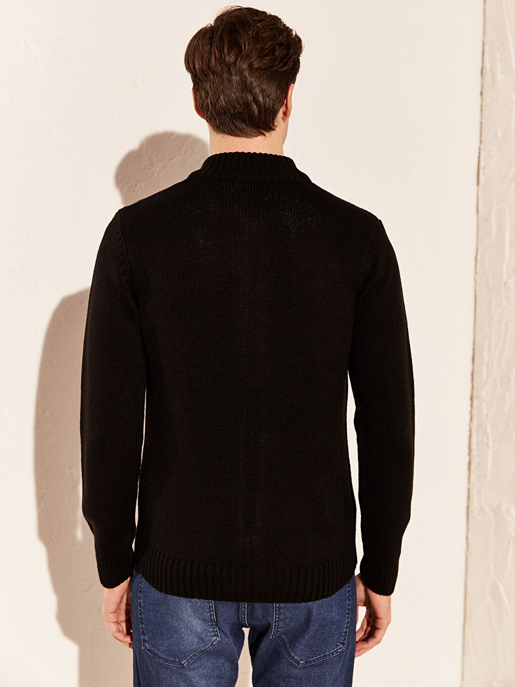 Neckband Basic Heavy Tricot Cardigan-2