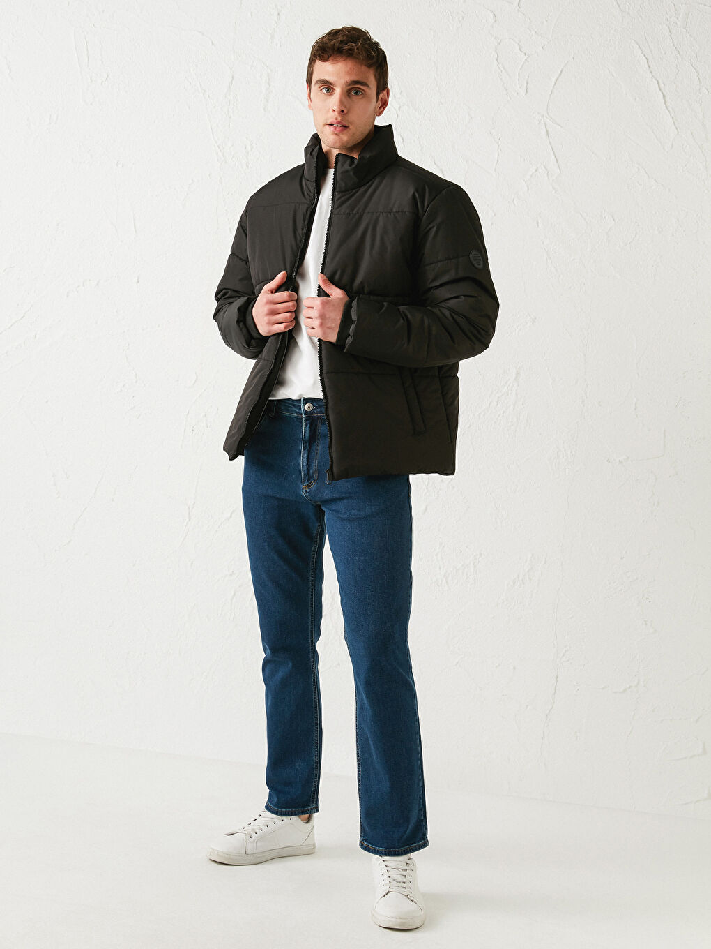 Ерлерге арналған төмен жағалы төмен күртеше-4