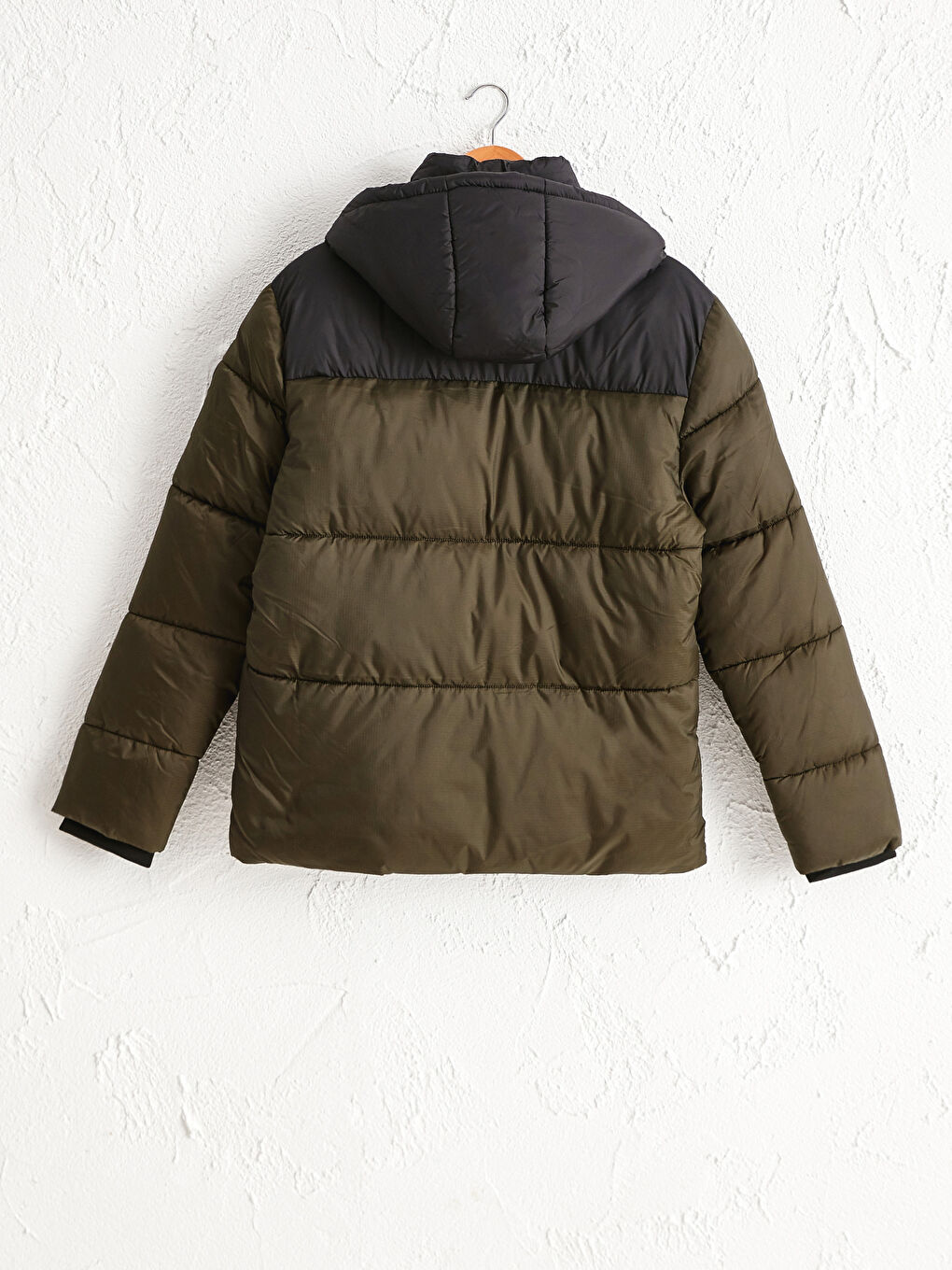 Standard Pattern Hooded Thick Men's Down Coat-7