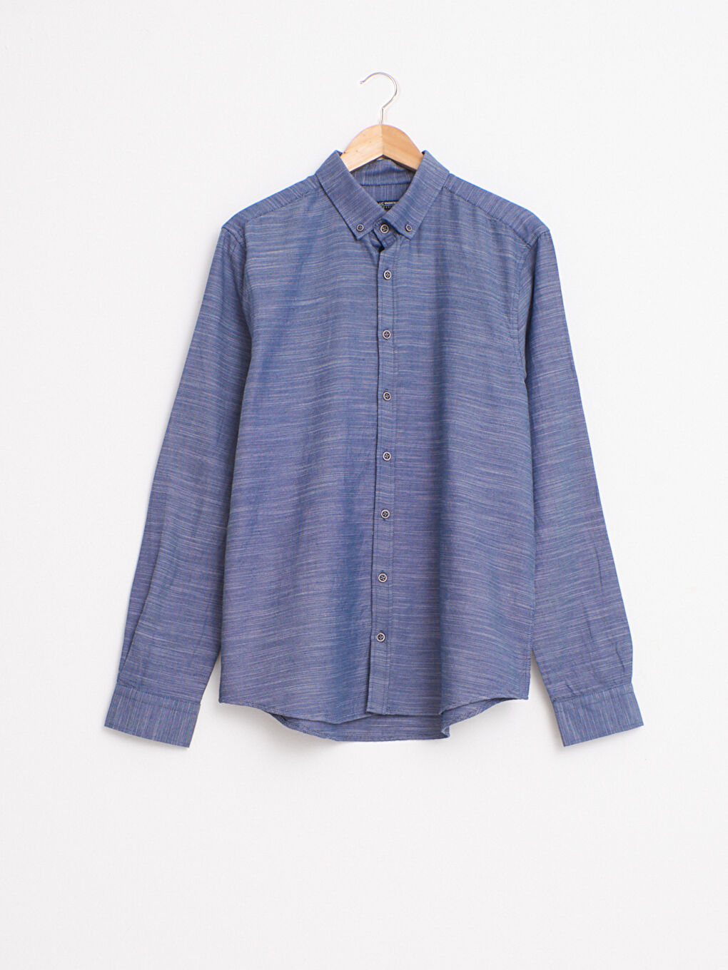 Сорочка слім-фіт з довгим рукавом із попліну