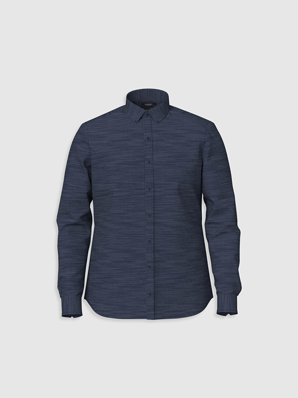Сорочка слім-фіт з довгим рукавом із попліну-3