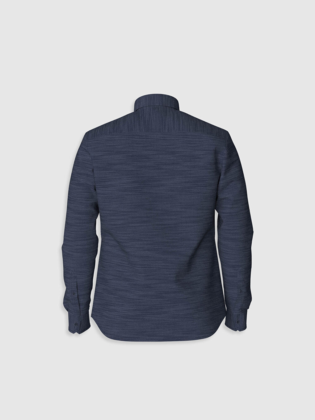 Сорочка слім-фіт з довгим рукавом із попліну-4