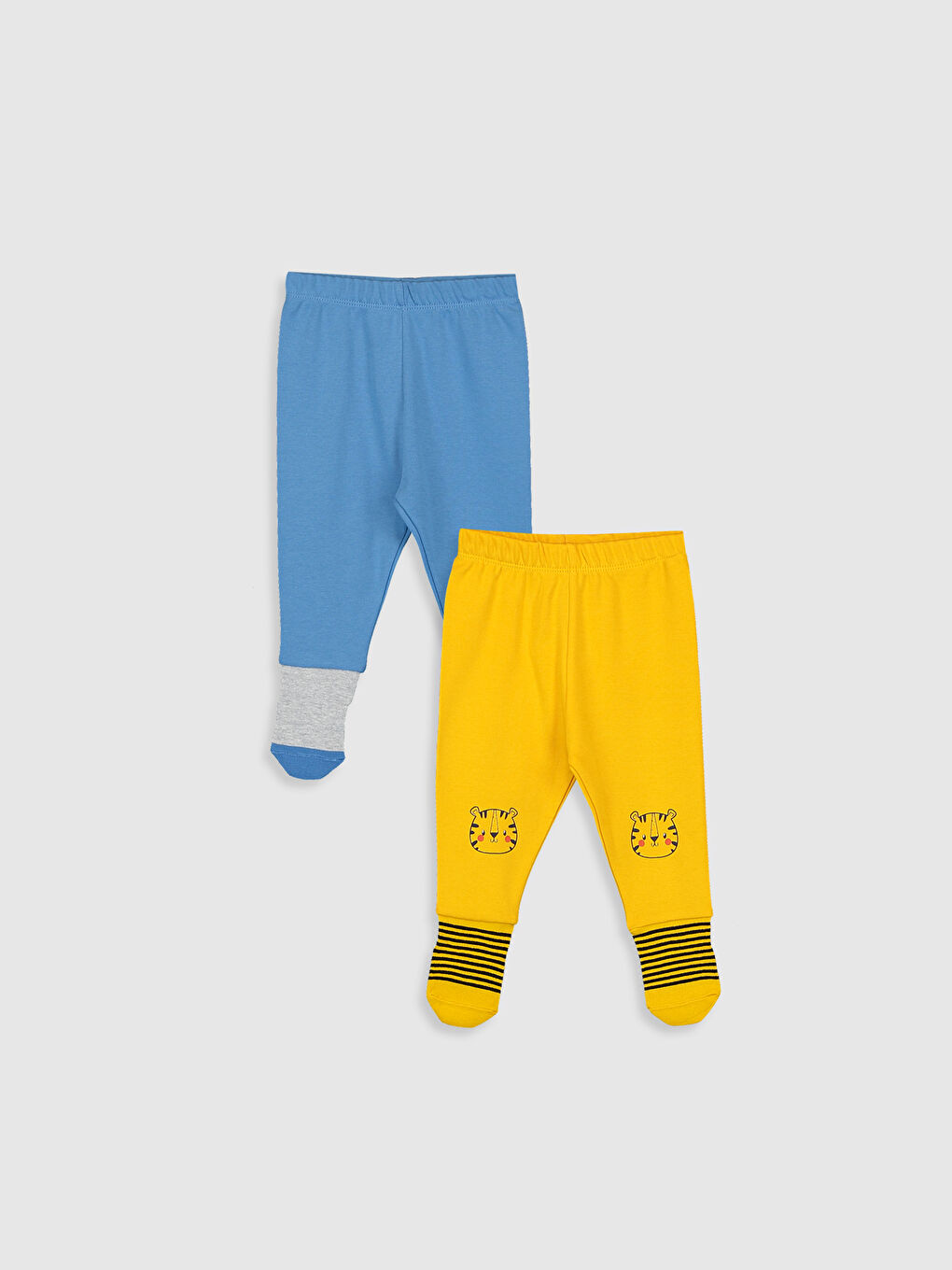 LCW baby Erkek Bebek Çoraplı Pijama Alt 2'li -0W3396Z1-QJS