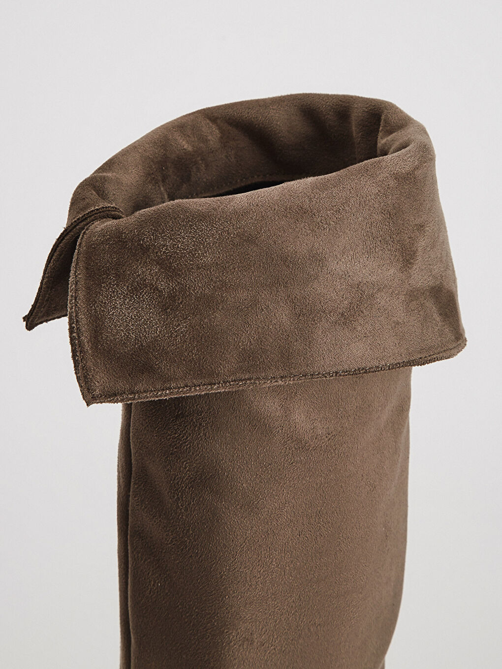 Gri Kadın Topuklu Süet Çizme-3