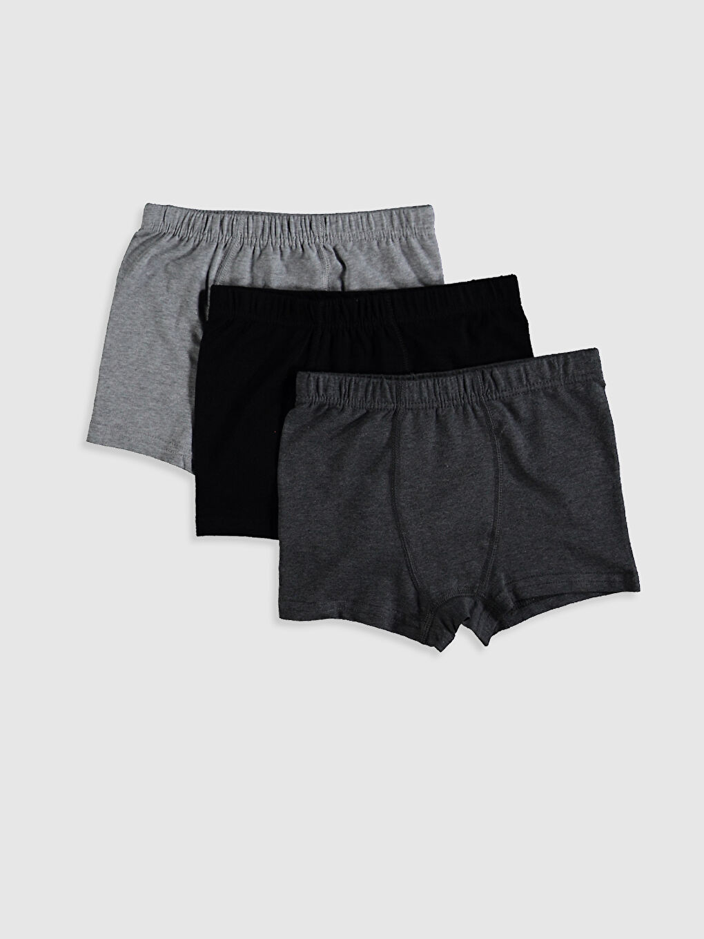 Siyah Erkek Çocuk Pamuklu Boxer 3'lü
