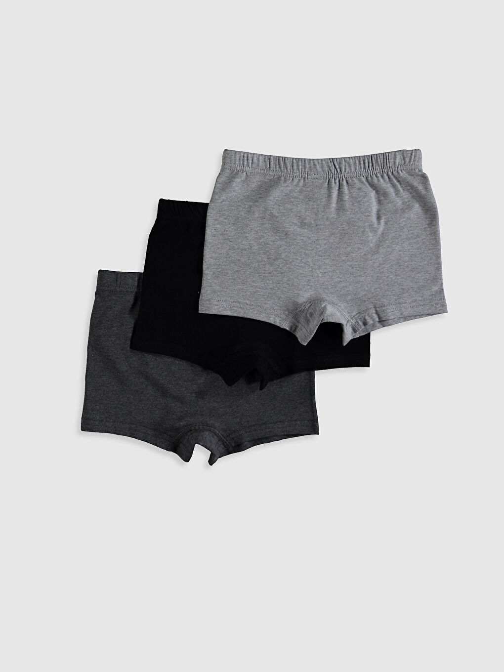 Siyah Erkek Çocuk Pamuklu Boxer 3'lü-1