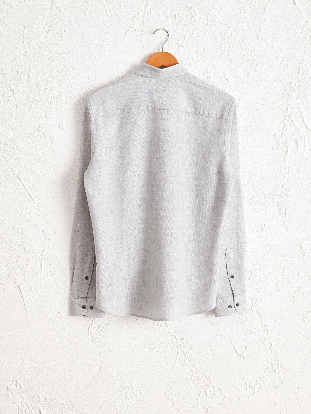 Slim Fit Long Sleeve Twill Shirt-1